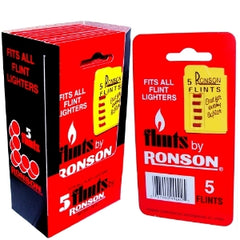 Ronson Flints For Lighters Quantity 6 Flints Per Packet 12 Packs Per Box Happy Browse at UsaCandyWholesale.Com