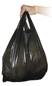 Shopping Bag Reusable Black Color Printed on the Bag 'THANK YOU' Quantity 300 Bags Per Case Happy Browse at UsaCandyWholesale.Com