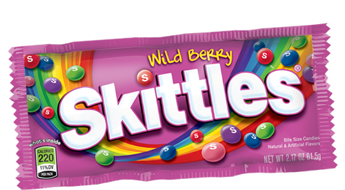 mSkittles Bite Size Wild Berry Flavors Contains Melon Berry, Raspberry, Wild Cherry & Strawberry 36 Packs Per Box Sweet Browse at UsaCandyWholesale.Com