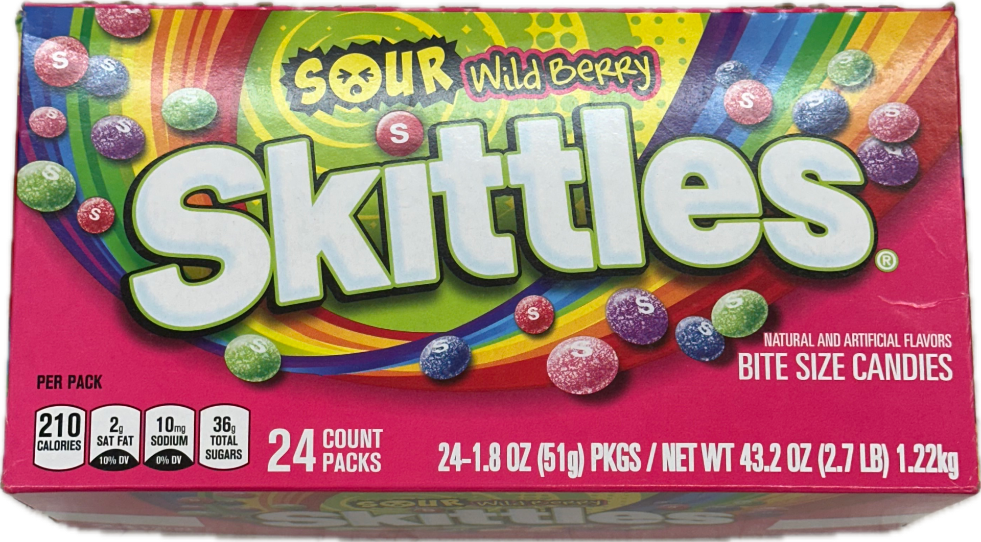 Skittles Sour Wild Berry (24 Packs Per Box) at UsaCandyWholesale.Com