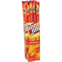 Slim Jim Giant Meat Snack Original Flavor Each Piece 0.97 oz Quantity 24 Pieces Per Box Happy Browse at UsaCandyWholesale.Com