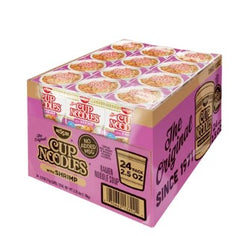 Soup Noodles In a Cup Shrimp Flavor By Nissin Each Cup 2.5 oz Quantity 24 Cups Per Case Happy Browse at UsaCandyWholesale.Com