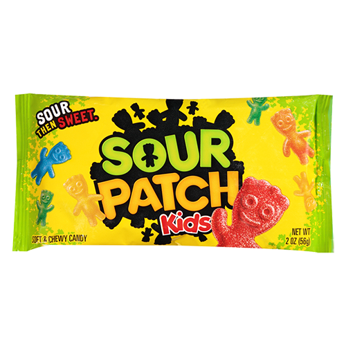 Sour Patch Kids Assorted Flavors Sour then Sweet Soft Chewy Candy 2 oz Each Pack Quantity 24 Packs Per Box Sweet Browse at UsaCandyWholesale.Com