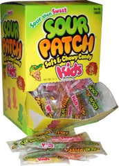 Sour Patch Kids Sour then Sweet Chewy Candy Assorted Flavors Wrapped Bulk Candy Quantity 240 Pieces Per Box Sweet Browse at UsaCandyWholesale.Com