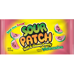 Sour Patch Watermelon Flavor Sour then Sweet Soft Chewy Candy 2 oz Each Pack Quantity 24 Packs Per Box Sweet Browse at UsaCandyWholesale.Com