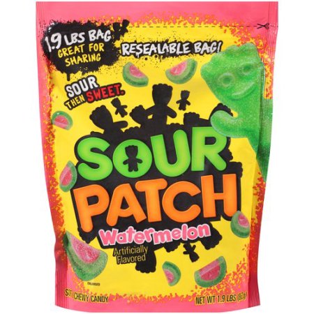 Sour Patch Watermelon Flavors Gummy Unwrapped Bulk Candy Sour then Sweet Chewy Candy Quantity 1 Pound 12.8 oz Per Bag Sweet Browse at UsaCandyWholesale.Com