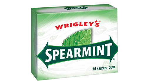 Spearmint t Bubble Gum Spearmint Flavor Slim Pack By Wrigley's Quantity 15 Sticks Per Pack 10 Packs Per Box Sweet Browse at UsaCandyWholesale.Com