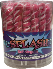 Splash Swirl Lollipops Hot Pink Color Quantity 30 Pieces Per Jar Sweet Browse at UsaCandyWholesale.Com