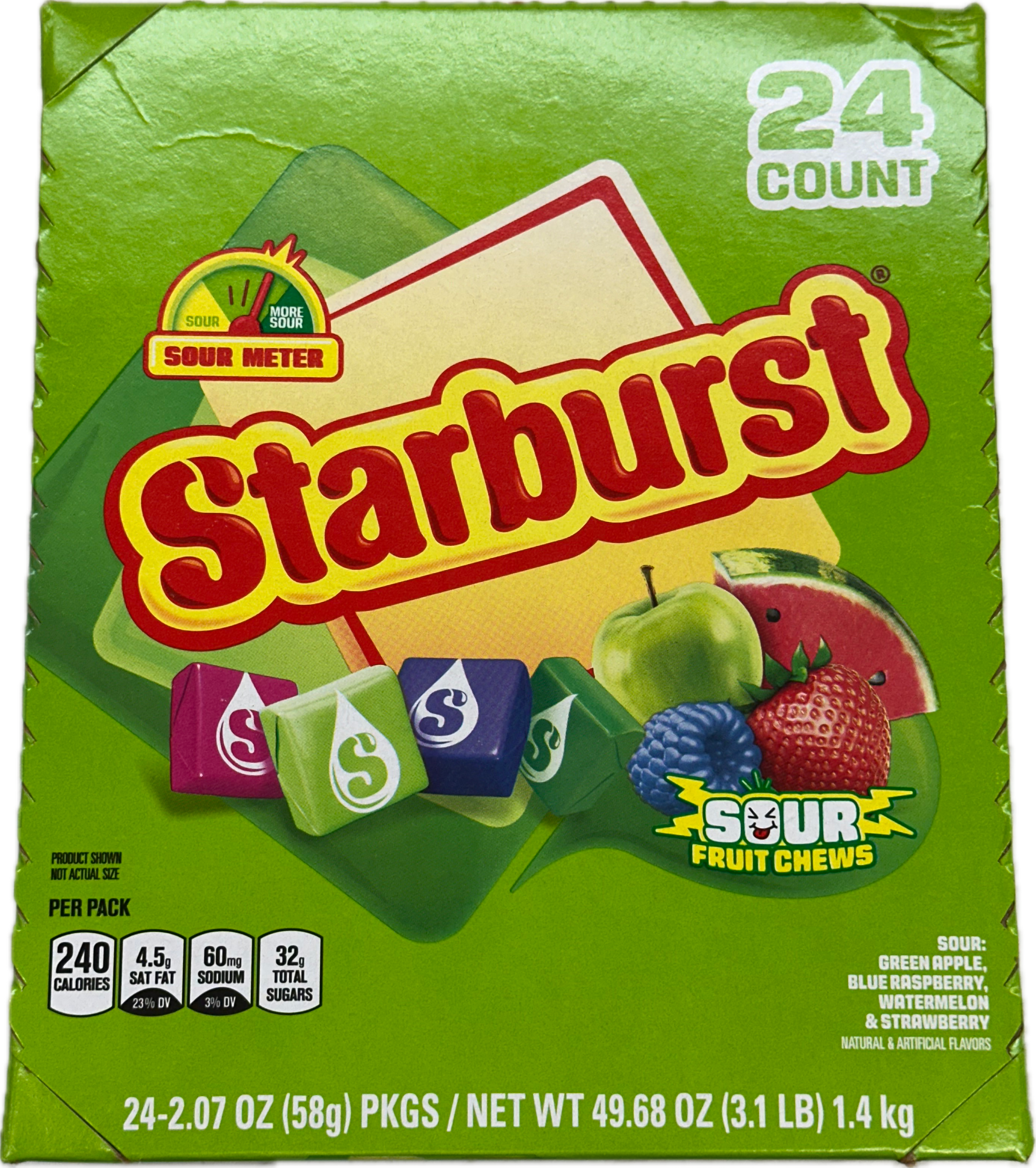 Starburst Sour 2 oz (24 Packs Per Box) at UsaCandyWholesale.Com