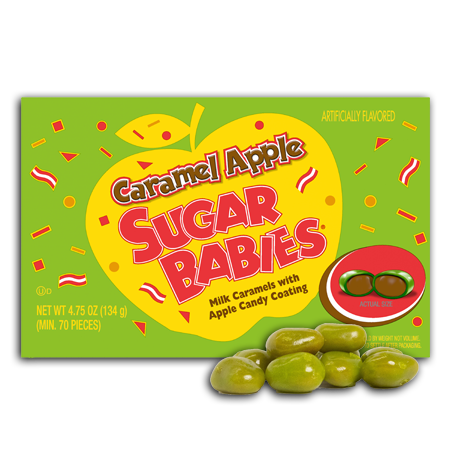 Sugar Babies Caramel Apple Theater Movie Box 5 oz Each Box Quantity 12 Box Per Case Sweet Browse at UsaCandyWholesale.Com