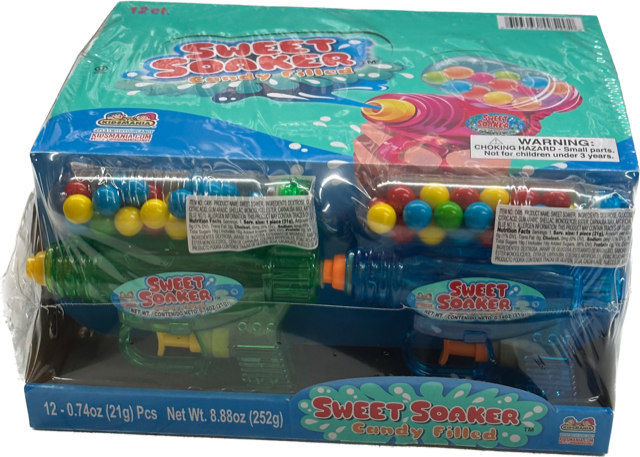 Sweet Soaker Kidsmania Candy With Toy Watergum Filled With Candy Quantity 12 Pieces Per Box Sweet Browse at UsaCandyWholesale.Com