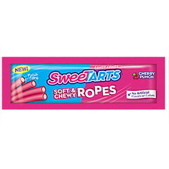 Sweet tarts Rope Soft & Chewy Cherry Punch Candy 1.8 oz Each Box Quantity 24 Packs Per Box Sweet Browse at UsaCandyWholesale.Com