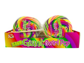 Swirl Sour Giant Carnival Pop 4.25 oz (12 Ct) at UsaCandyWholesale.Com