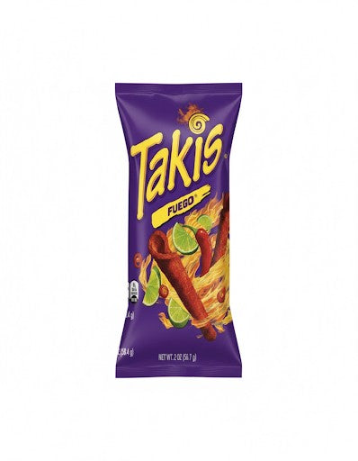 Takis Fuego Chili Pepper & Lime Tortilla Chips 2 oz Each Bag Quantity 10 Bags Sweet Browse at UsaCandyWholesale.Com