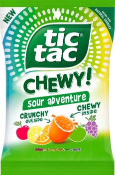 Tic Tac Chewy Sour Adventure Peg Bag 2.8 oz Each Bag Quantity 3 Bags Sweet Browse at UsaCandyWholesale.Com