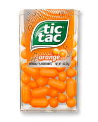 Tic Tac Mints Orange Flavor Each Pack Big Pack 1.7 oz Each Unit Quantity 12 Units Per Box Sweet Browse at UsaCandyWholesale.Com