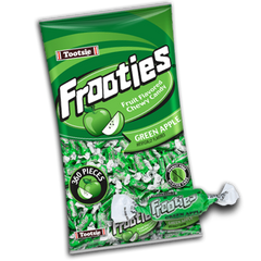 Tootsie Frooties Apple Flavor Chewy Candy Bite Size Wrapped Bulk Candy Quantity 360 Pieces Per Bag Sweet Browse at UsaCandyWholesale.Com