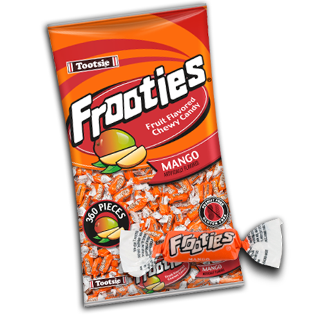 Tootsie Frooties Mango Flavor Chewy Bulk Candy Bite Size Wrapped Bulk Candy Quantity 360 Pieces Per Bag Sweet Browse at UsaCandyWholesale.Com
