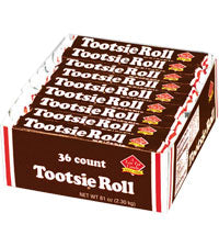 Tootsie Roll Chocolate Flavor Chewy Candy Quantity 36 Packs Per Box Sweet Browse at UsaCandyWholesale.Com