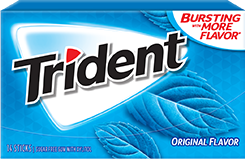 Trident Gum Original Peppermint Flavor Sugar Free Gum Quantity 14 Pieces Per Pack 12 Packs Per Box Sweet Browse at UsaCandyWholesale.Com