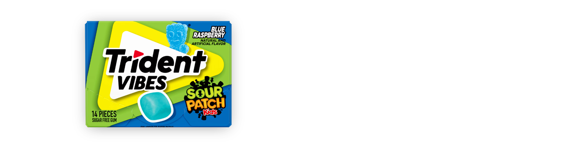 Trident Vibe Gum Sour Patch Blue Raspberry at UsaCandyWholesale.Com