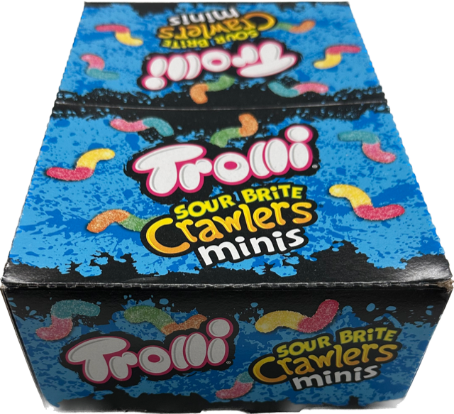 Trolli Sour Bright Mini Crawlers Gummy Candy Each Pack 2 oz Quantity 18 Packs Per Box
Sweet Browse at UsaCandyWholesale.Com