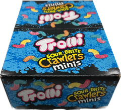 Trolli Sour Bright Mini Crawlers Gummy Candy Each Pack 2 oz Quantity 18 Packs Per Box
Sweet Browse at UsaCandyWholesale.Com