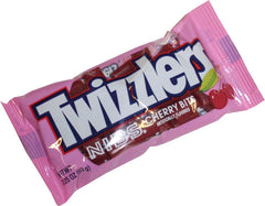 Twizzlers Nibs Licorice Candy Cherry Flavor 2.25 oz Each Pack Quantity 36 Packs Per Box Sweet Browse at UsaCandyWholesale.Com