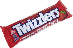 Twizzlers Twists Strawberry Flavor Licorice Candy Each Pack 2.5 oz Quantity 18 Packs Per Box Sweet Browse at UsaCandyWholesale.Com