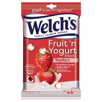 Welch's Fruit n Yogurt Strawberry 4 oz Each Bag Quantity 12 Bag Per Case Sweet Browse at UsaCandyWholesale.Com