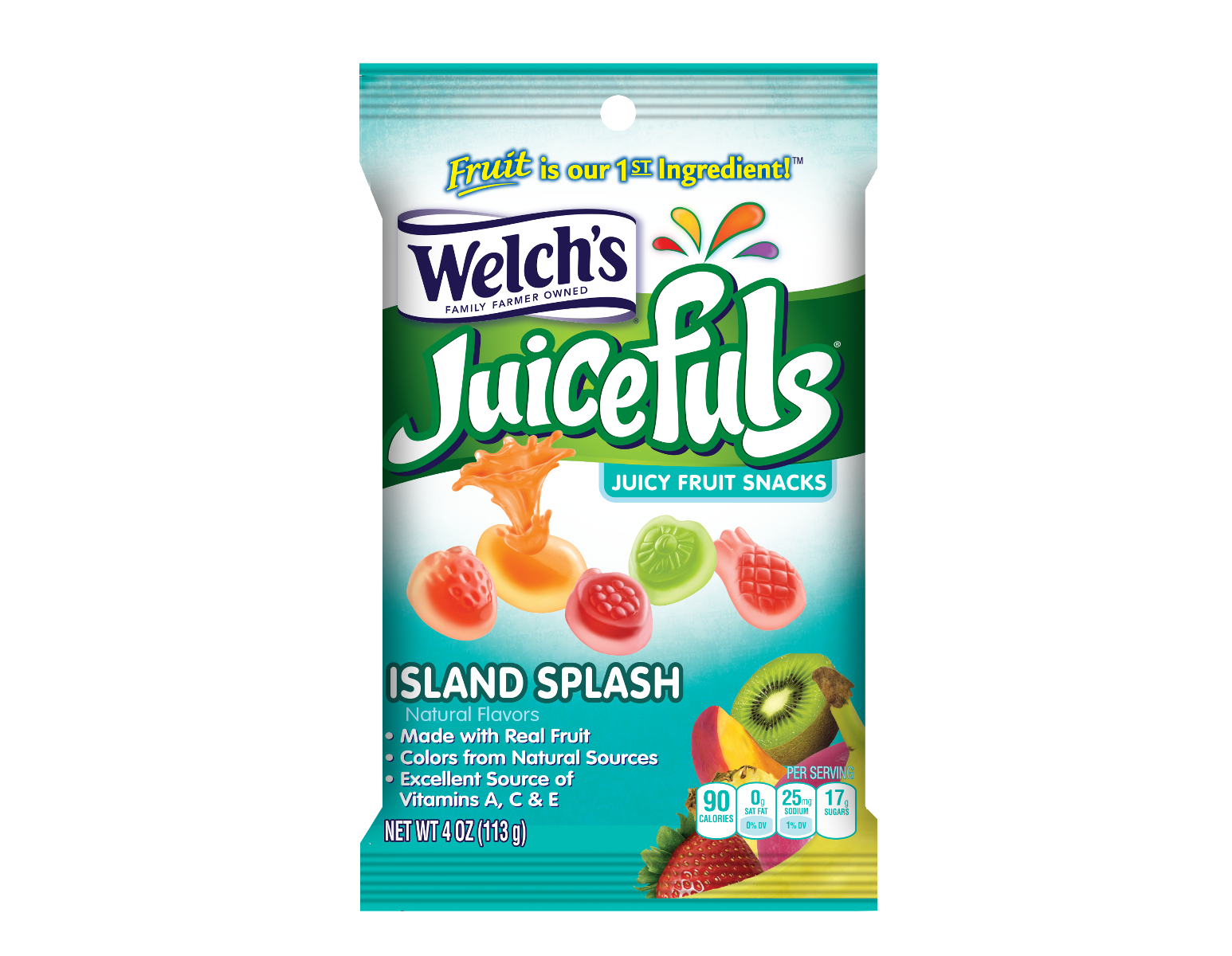Welch's Juicefuls Island Splash 4 oz Each Bag Quantity 12 Bags Per Case Sweet Browse at UsaCandyWholesale.Com