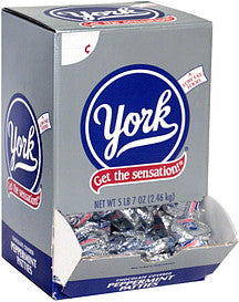 York Peppermint Patties Dark Chocolate Covered Wrapped Bulk Mint Quantity 175 Pieces Per Box Sweet Browse at UsaCandyWholesale.Com