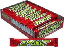Zagnut Candy Bar Each Bar 1.51 oz Quantity 18 Bars Per Box Sweet Browse at UsaCandyWholesale.Com
