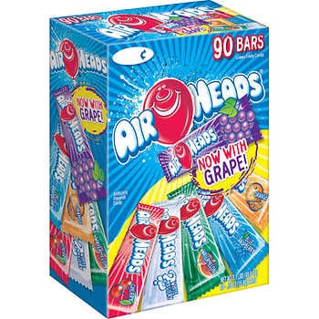 Airheads Assorted Flavors 0.55 oz (Box of 90 Bars) at UsaCandyWholesale.Com