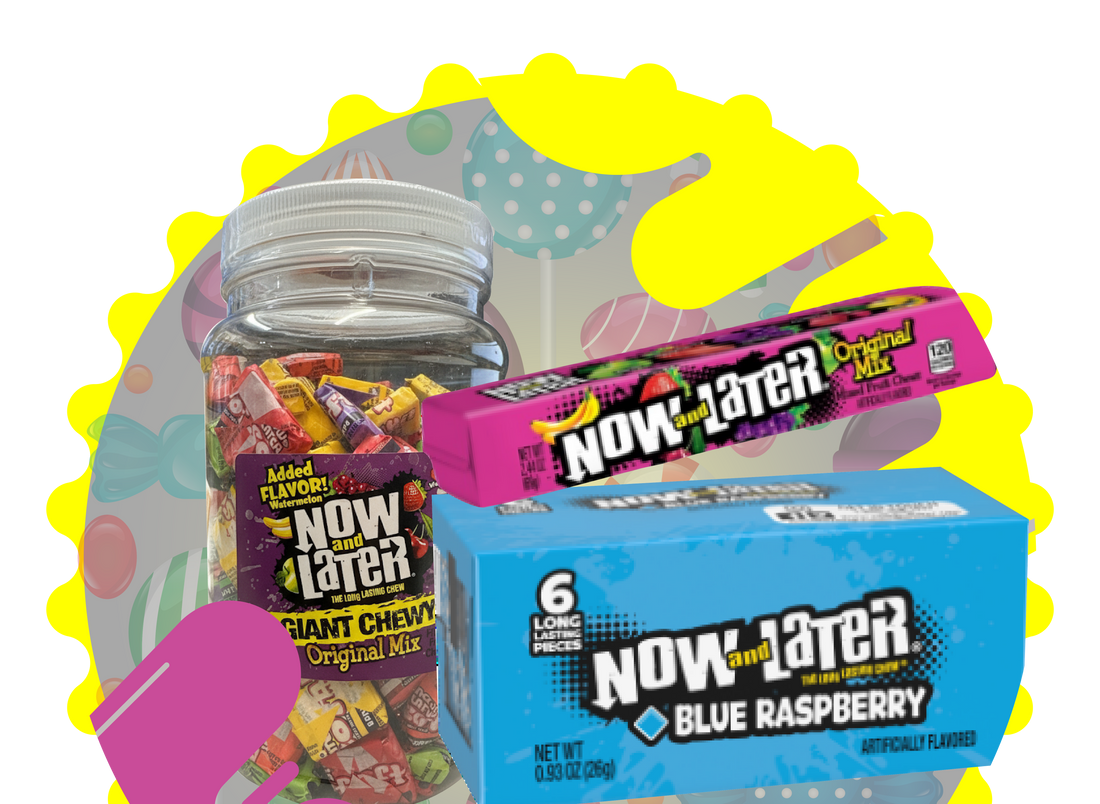 Now and Later Wholesale Distributor inventory featuring Original and Chewy varieties