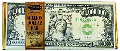 1 Million Dollar Milk Chocolate Bar 2oz  (12 Bars Per Box)