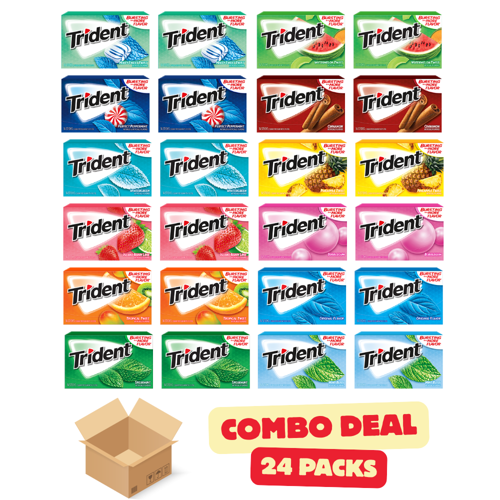 Trident Gum Combo Deal 24 Packs Free-Shipping