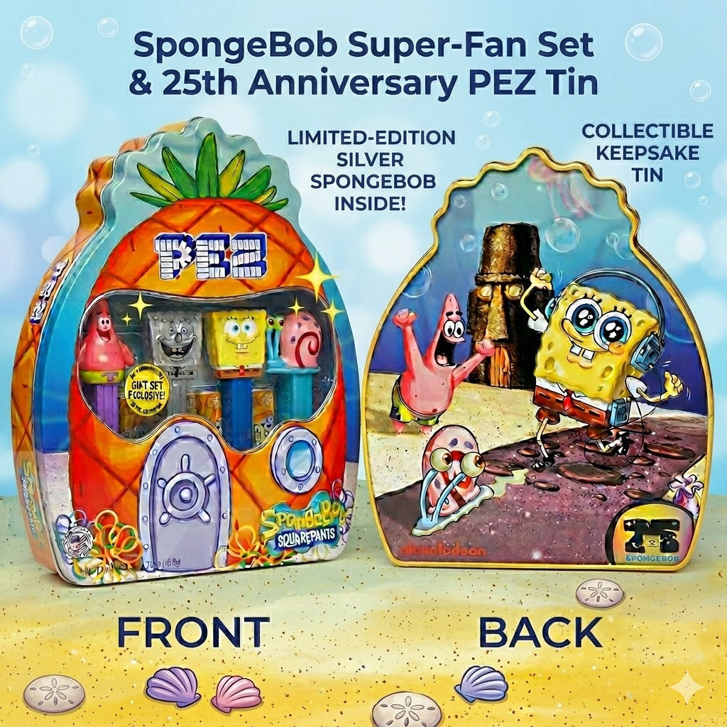 SpongeBob 25th Anniversary PEZ Gift Set