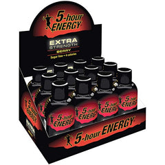 5 Hour Energy Drink Extra Strength Berry Flavor Zero Sugar Each Bottle 1.93 oz Quantity 12 Bottles Per Box Happy Browse at UsaCandyWholesale.Com