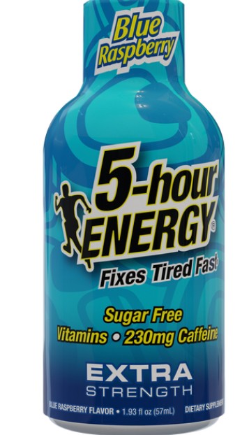 5 Hour Energy Extra Strength Sugar Free Blue Raspberry Flavor Each Bottle1.93 oz Quantity 12 Bottles Per Case Happy Browse at UsaCandyWholesale.Com