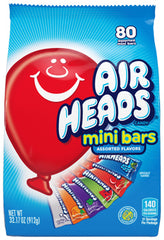 Airheads Mini Bar Assorted Flavors Quantity 80 Pieces Per Bag Sweet Browse at UsaCandyWholesale.Com