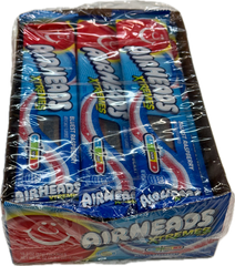 Airheads Xtreme Belts Bluest Raspberry Flavor 2 oz Each Pack Quantity 18 Packs Per Box Sweet Browse at UsaCandyWholesale.Com