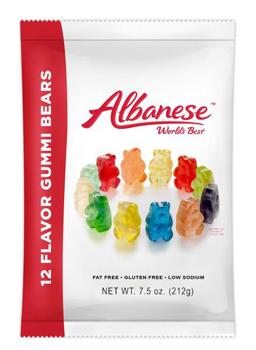 Albanese Gummy Bears 12 Flavor Peg Bag 7 oz (3 Bags)