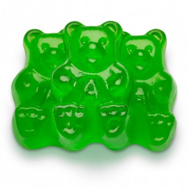 Gummy Bears Green Apple Unwrapped (5 Pounds Per Bag)