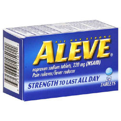 Aleve Tablets 24's Quantity 24 Tablets Per Bottle Happy Browse at UsaCandyWholesale.Com