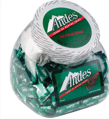 Andes Mint Creme De Menthe Wrapped Candy Quantity 240 Pieces Per Jar Sweet Browse at UsaCandyWholesale.Com