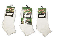 Ankle Socks White Color Size 11 to 13 By Gem Rock Quantity 12 Pairs Happy Browse at UsaCandyWholesale.Com