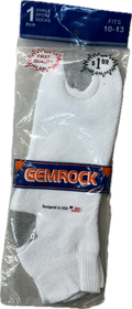 Ankle Socks White Color Size 9 to 11 By Gem Rock Quantity 12 Pairs Happy Browse at UsaCandyWholesale.Com