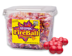 Atomic Fireball Cinnamon Flavor Candy Quantity 150 Pieces Per Jar Sweet Browse at UsaCandyWholesale.Com