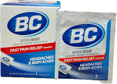 B C Powder Pain Relief 2's Per Pack Quantity 2's Per Packet 36 Packets Per Box Happy Browse at UsaCandyWholesale.Com